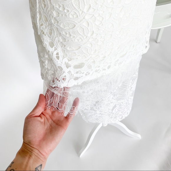 Lace & Crochet Tiered/Layered Midi Dress - Picture 6 of 7